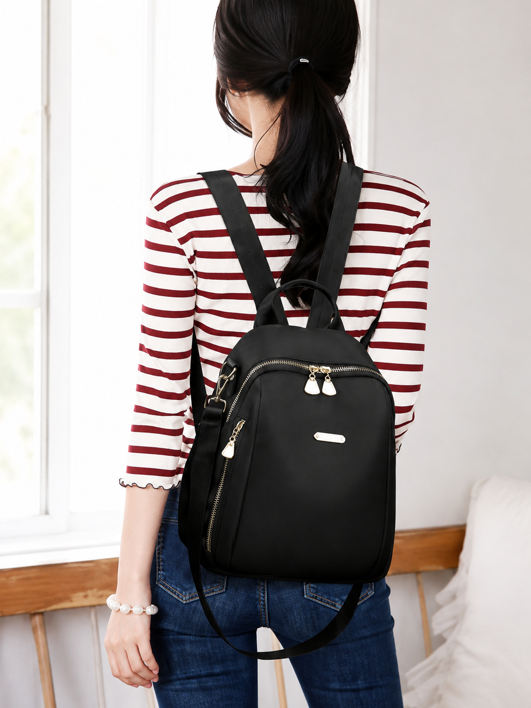 Women's Anti-Theft Waterproof Mini Backpack | Convertible Shoulder Bag & Travel Backpack for Women