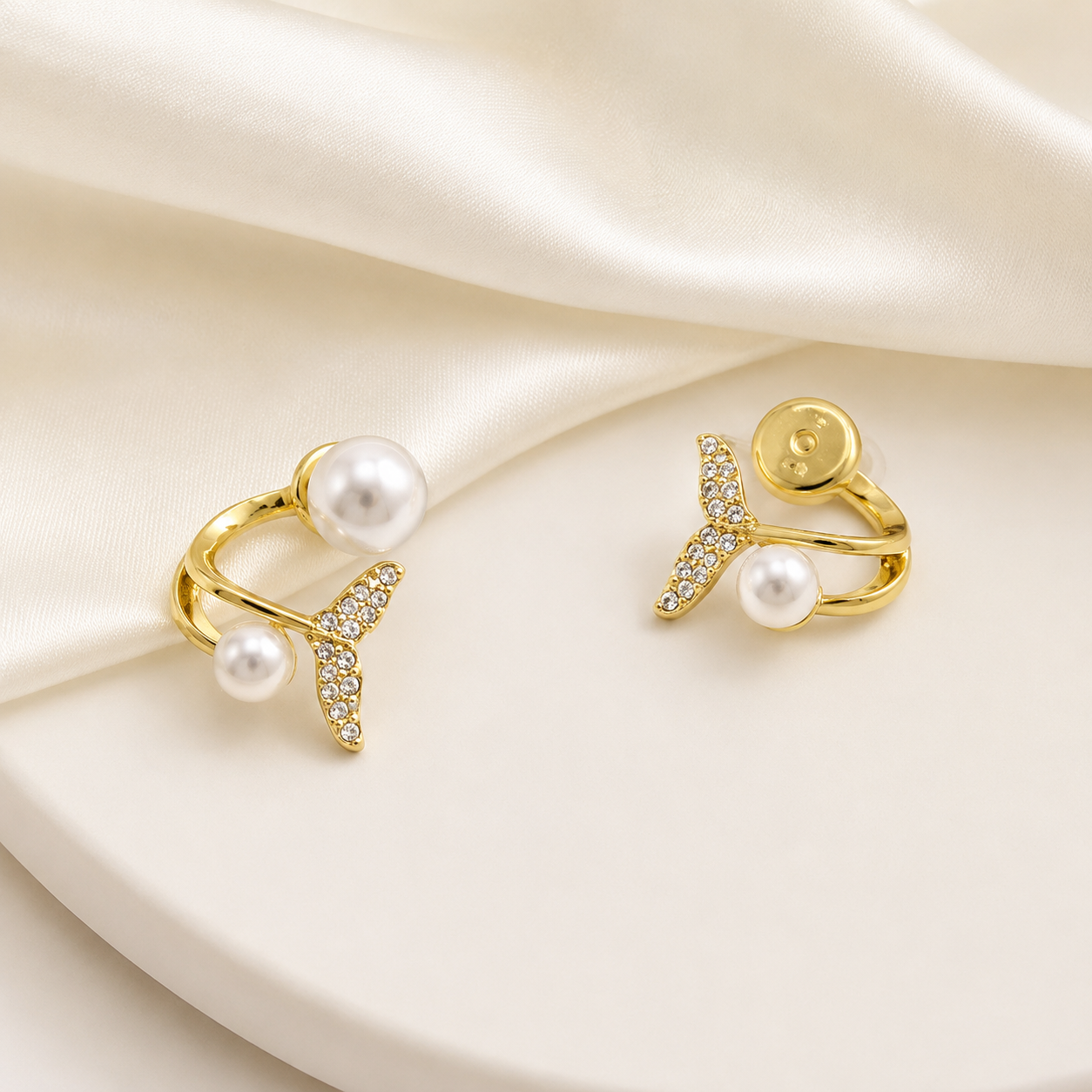 Luxury Pearl Jewelry Set for Women – Gold Plated Layered Pearl Necklace & Crystal Pearl Stud Earrings | Elegant Gift Set | Tintin Shine Market