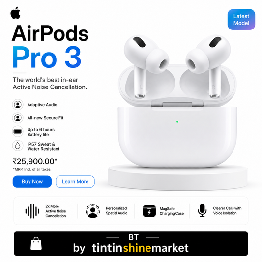AirPods Pro 3 (Premium Wireless Earbuds) | Active Noise Cancellation | by TintinShineMarket