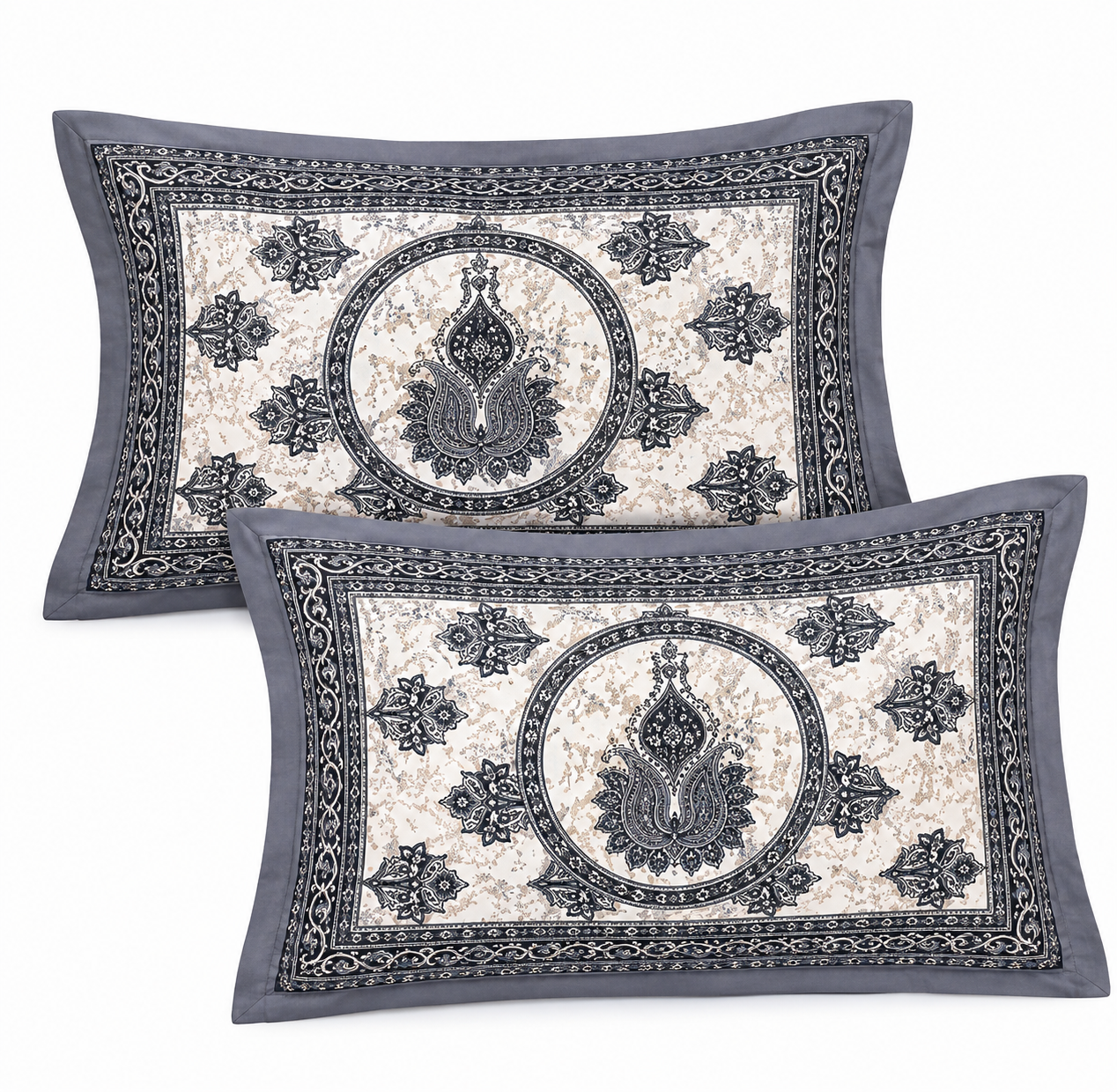 Royal Mandala Printed Double Bedsheet with 2 Pillow Covers | Soft & Comfortable Cotton Blend
