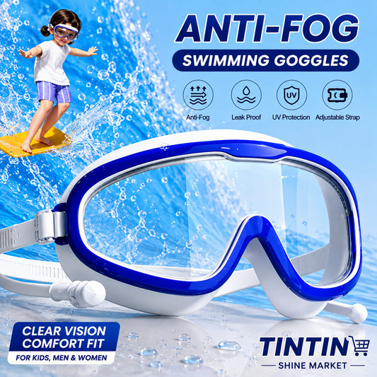 Anti-Fog Swimming Goggles for Kids, Men & Women | UV Protection Leak Proof Swim Glasses | Tintin Shine Market