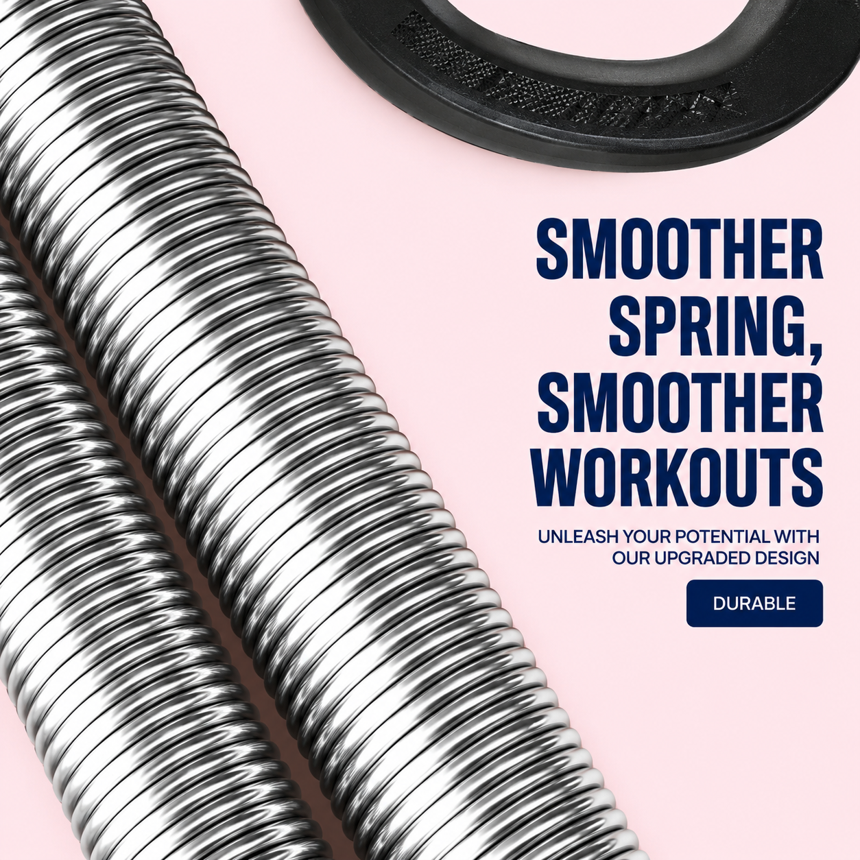 Premium Double Spring Tummy Trimmer Resistance Exerciser | Full Body Home Workout Equipment with Non-Slip Foot Pedals & Foam Grip Handle