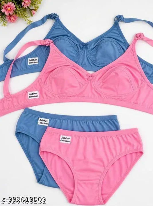 Women everyday lingerie sets pack of 2 (any random colours will be send
