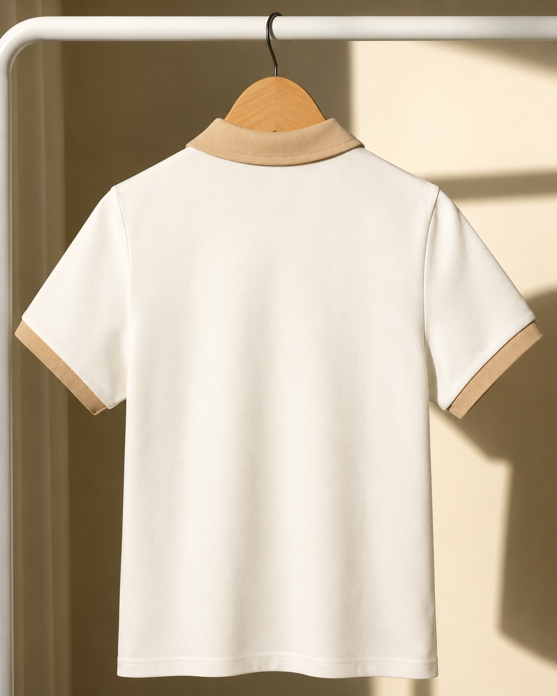 Men's Premium Contrast Zip Polo T-Shirt | Casual Half Zip Collar Tee