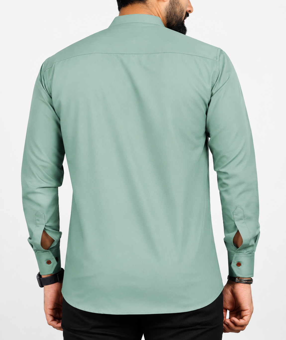 Men's Premium Mandarin Collar Cotton Kurta Shirt – Full Sleeves Casual Ethnic Wear